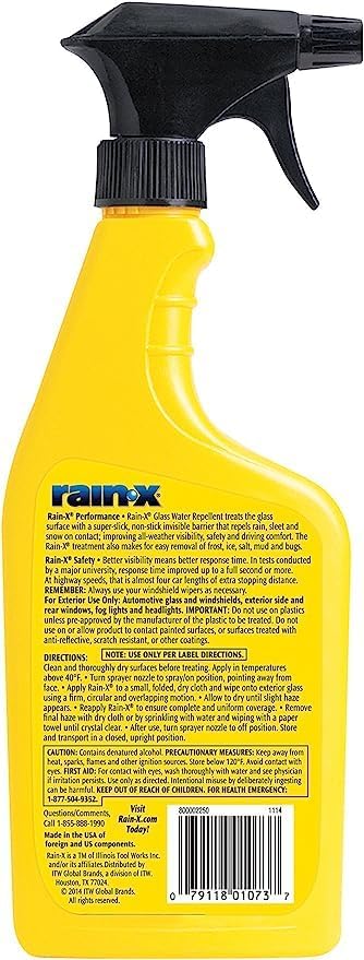 Rain-X 630529 Disparador de tratamiento de vidrio, 16 onzas líquidas, tratamiento de vidrio exterior para mejorar drásticamente la visibilidad de