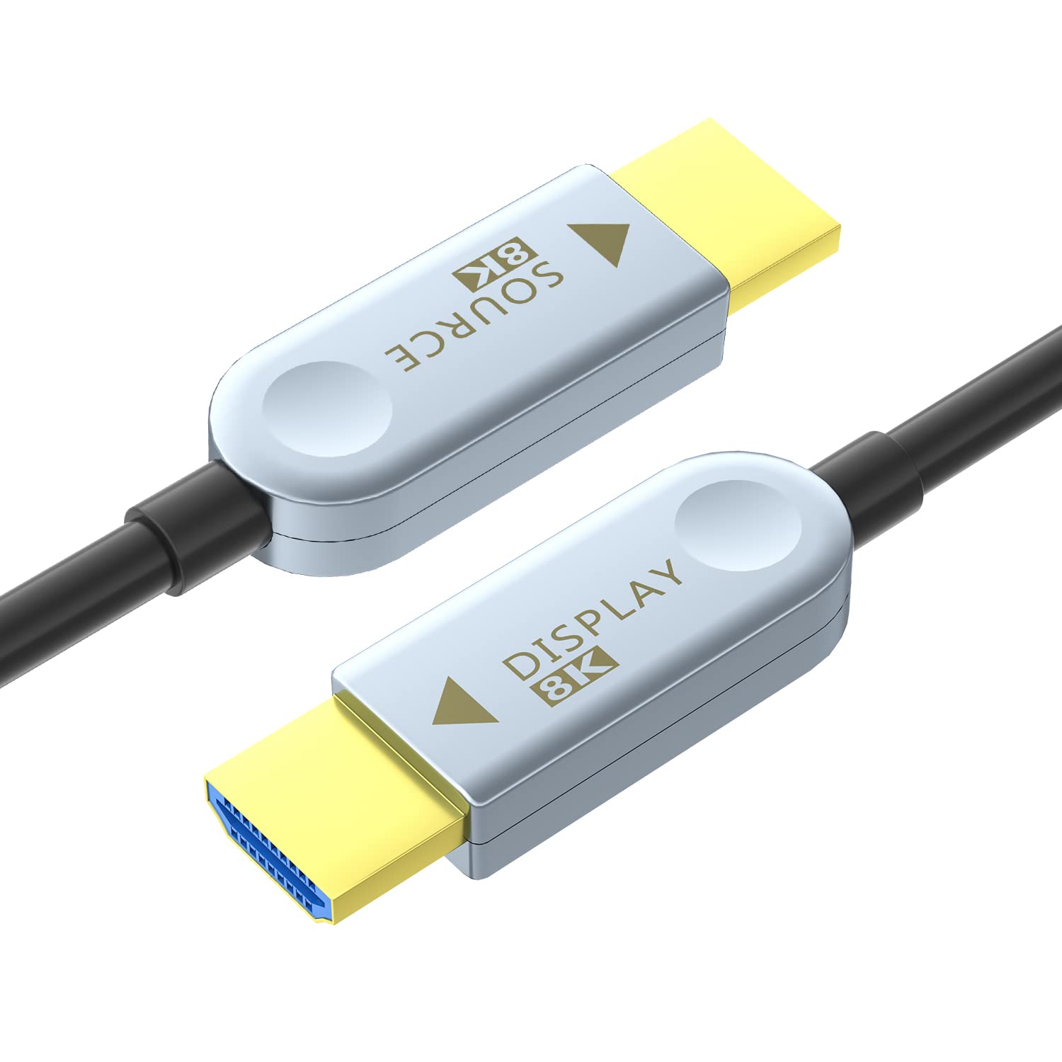 8K HDMI 2.1 Cable de fibra óptica 100 pies en pared de alta velocidad 48Gbps cable HDMI 8K60Hz 4K120Hz delgado delgado flexible