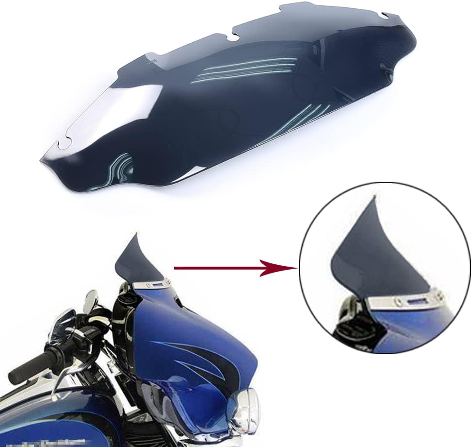 FLPRO – Parabrisas ondulado ahumado de 6 pulgadas para Harley Davidson Touring Street GlideElectra GlideUltra LimitedTri Glide FLHX FLHXS FLHTK
