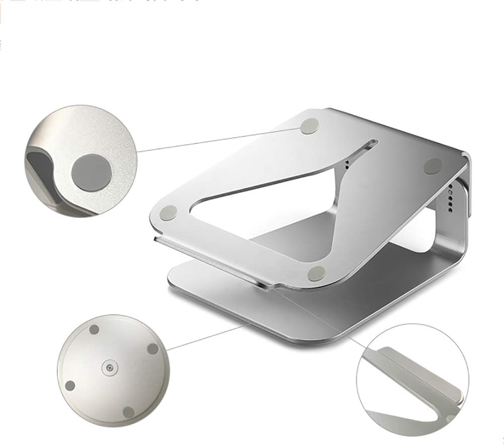 Soporte para computadora portátil Aleación de aluminio Base giratoria de 360 Diseño colgante Mejor disipación de calor, múltiples engranajes se