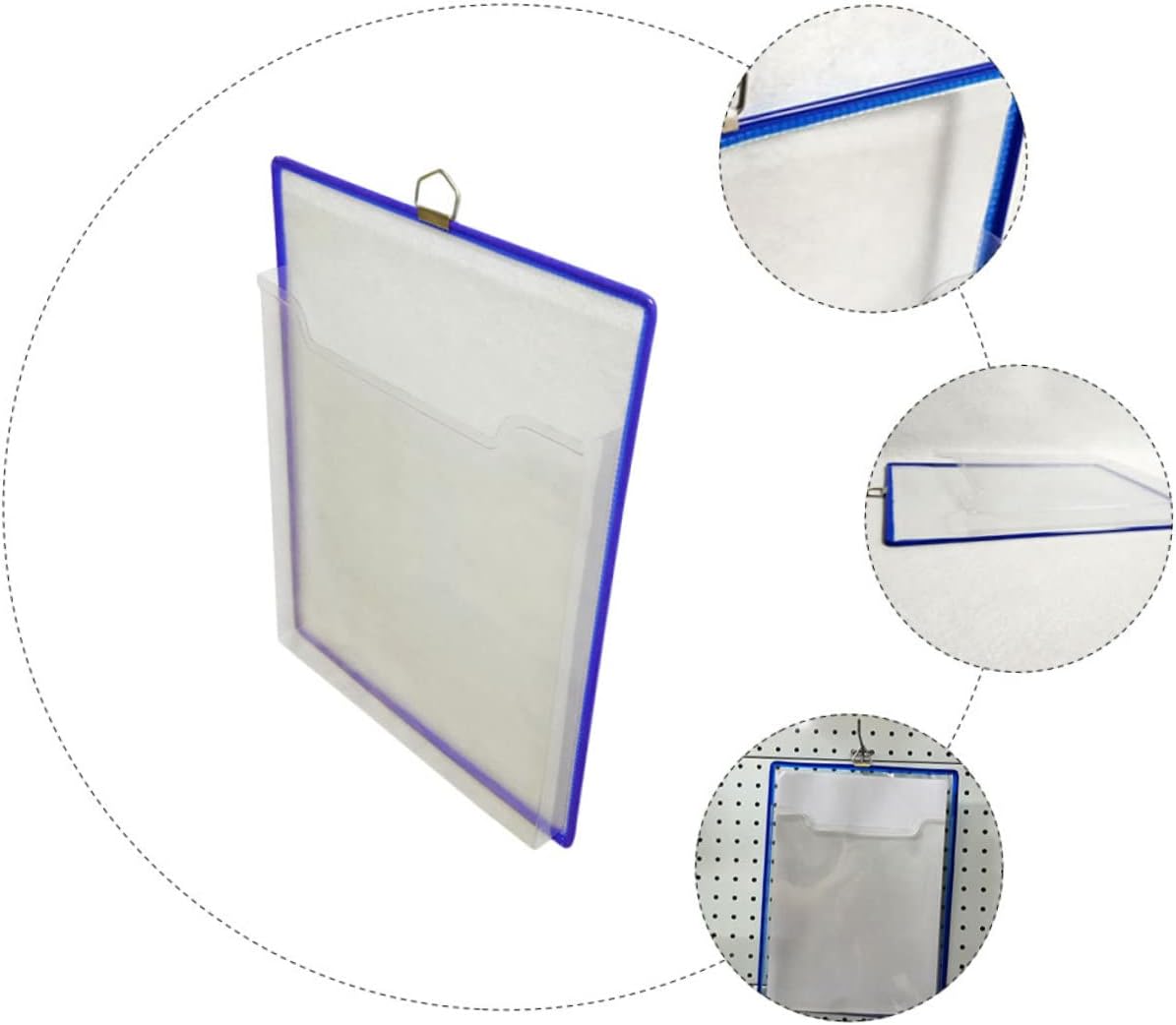Ciieeo Organizador de recibos, carpeta de archivos de plástico, organizador de bolsillo, organizador de bolsillo, soporte para carpetas de pared de