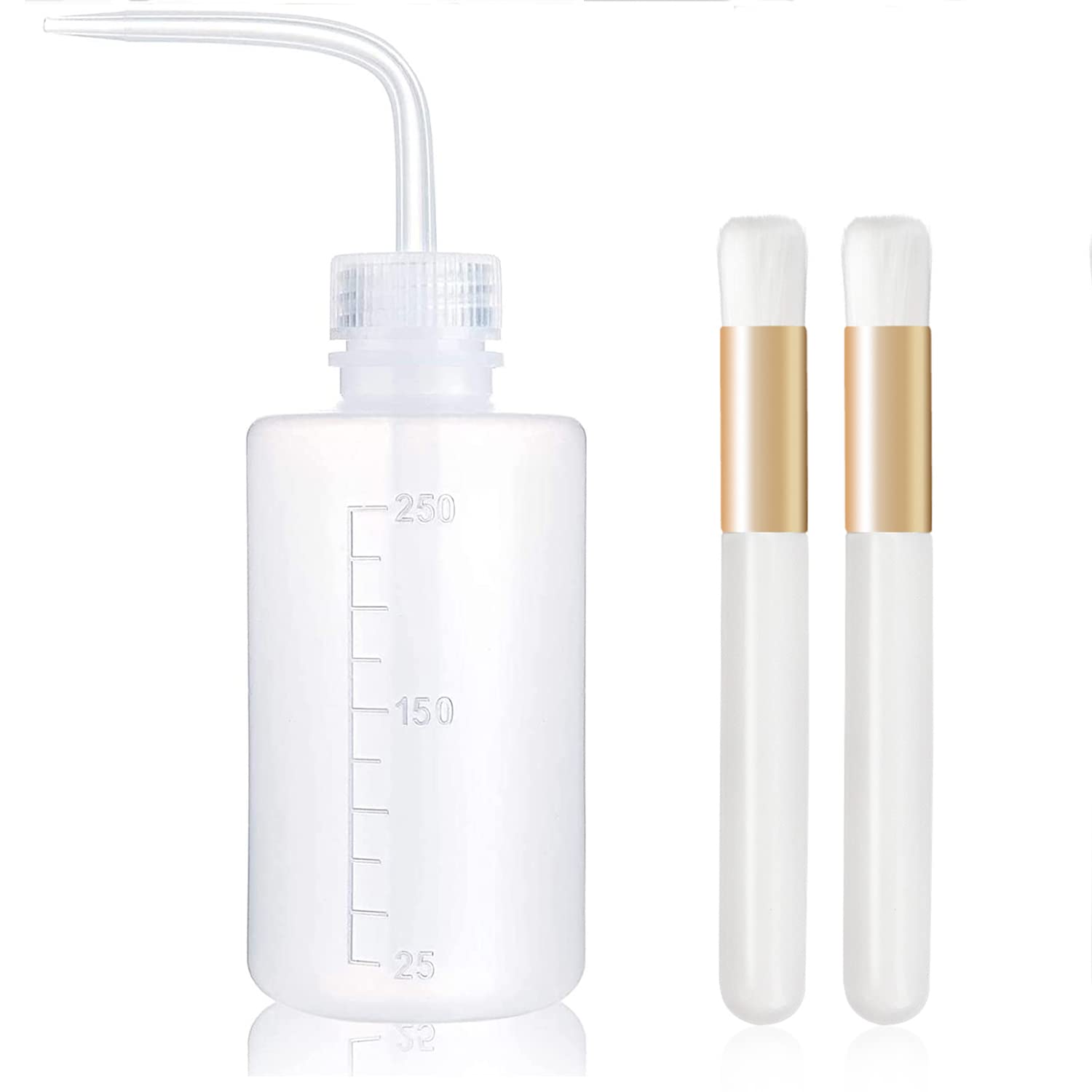 1 unids 8.5 fl oz de plástico Satety Lash Cleaning Tatoo Wash Bottle 2PCS nariz Blackhead limpieza facial champú cepillo para suministros de