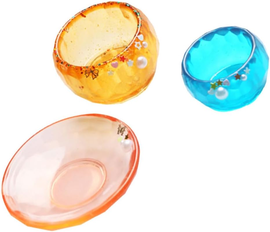 EXCEART Molde de silicona para joyería, molde de resina transparente, moldes de resina para manualidades, moldes de resina, recipientes de molde de