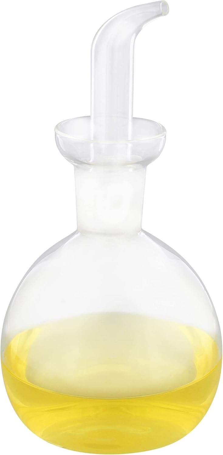 Dispensador de aceite de cocina, botella dispensadora de aceite de oliva de vidrio de 17 onzas, botella dispensadora de aceite de cocina para cocina