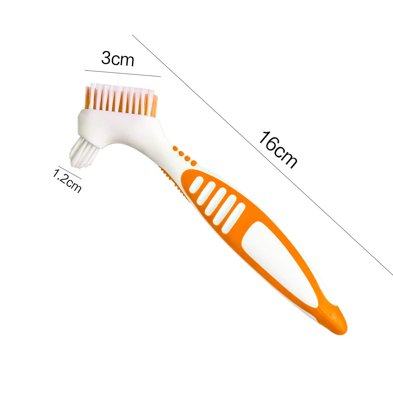 Caja de dentadura con cepillo, taza de dientes falsos portátil de viaje con colador, contenedor de baño para dentadura para un cuidado completo de