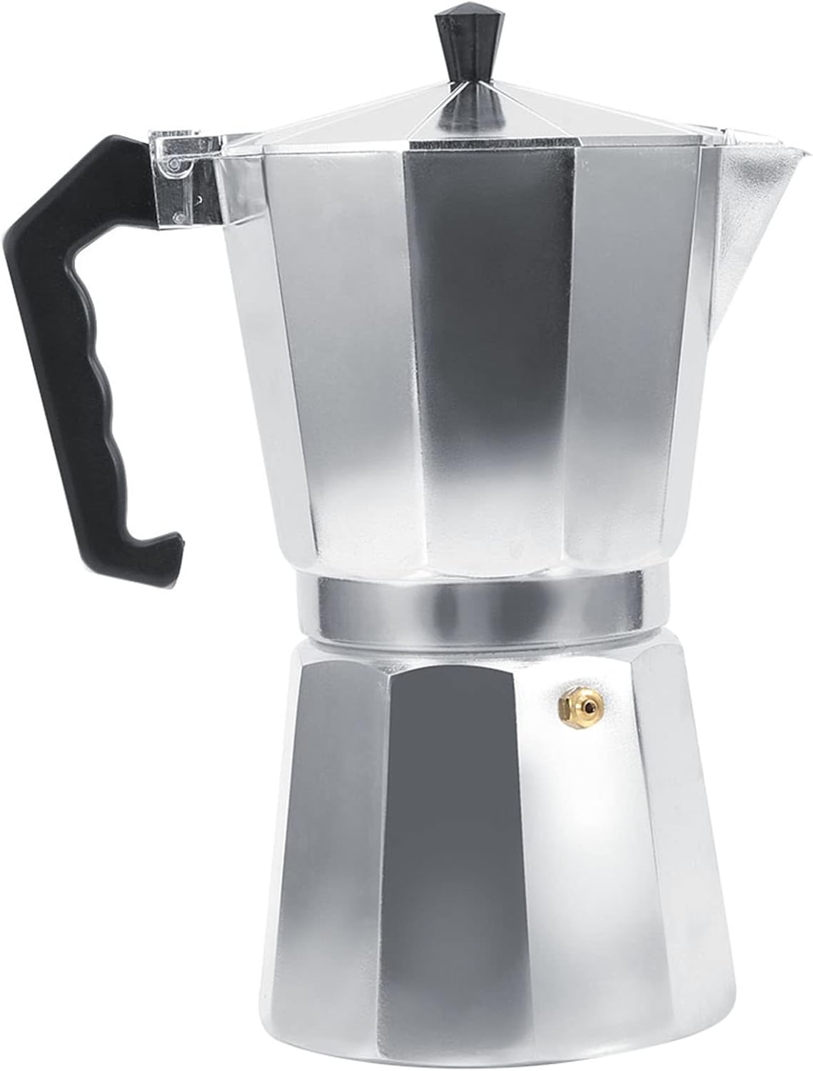 Olla de moka tipo italiano, 36912 tazas de aluminio, cafetera, estufa para uso en casa y oficina caliente, hervidor de moka, para café (20.3 fl oz,