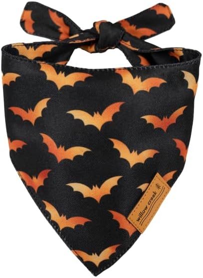 Willow Creek Pet Apparel Pañuelo bandana para perro o cachorro  Halloween paquete de 2  Tela duradera de doble capa  Lindo y moderno  Todas las
