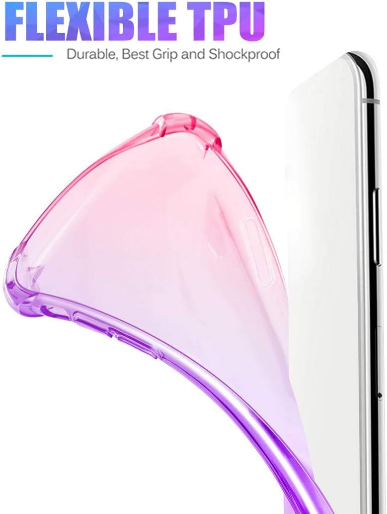 Funda para Samsung A21, Galaxy A21 Cute Case Girls Women Gradient Slim Anti Scratch Soft TPU Funda protectora a prueba de golpes para Samsung Galaxy