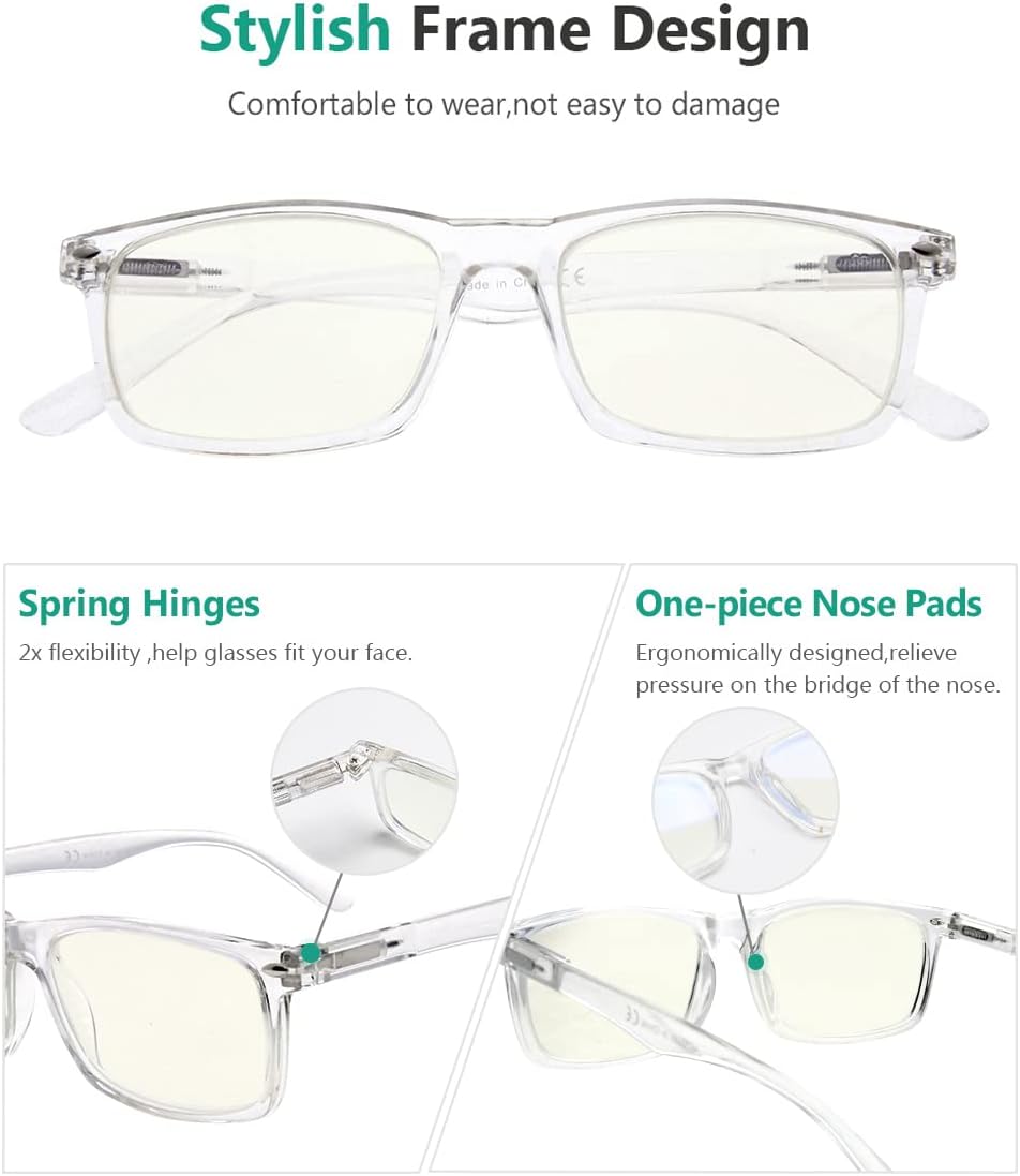 Eyekepper – Lentes de lectura para computadora, con filtro de luz azul, lentes para leer, bloquea el deslumbramiento, para hombres y mujeres