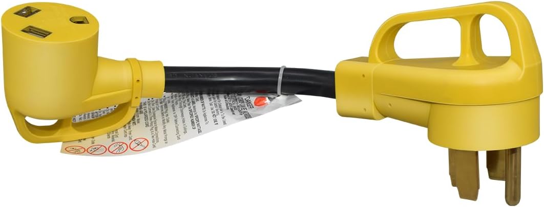 Cable adaptador de generador NEMA 14-50P a TT-30R RV de 0.3M1ft, enchufe de 4 clavijas de 14-50p con vástago manual, TT-30R 3 agujeros con línea de