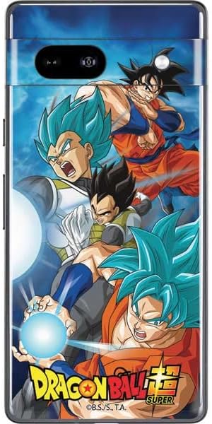 Skinit Calcomanía para teléfono compatible con Google Pixel 7a, diseño oficial de Dragon Ball Super Goku Vegeta Super Ball