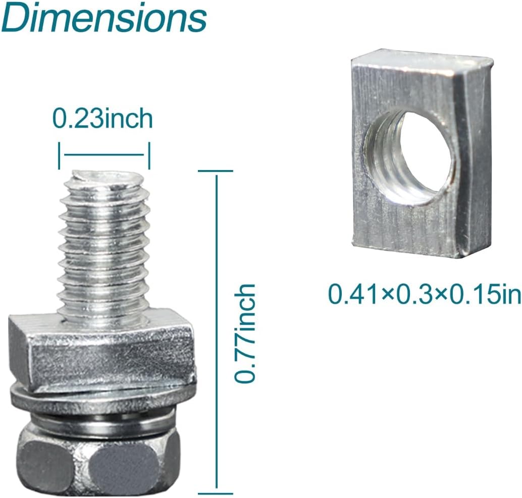 Kit de 6 tornillos y tuercas, tornillos y tuercas de batería de motocicleta, tornillo y tuerca de batería de motocicleta M6x16mm, pernos y tuercas