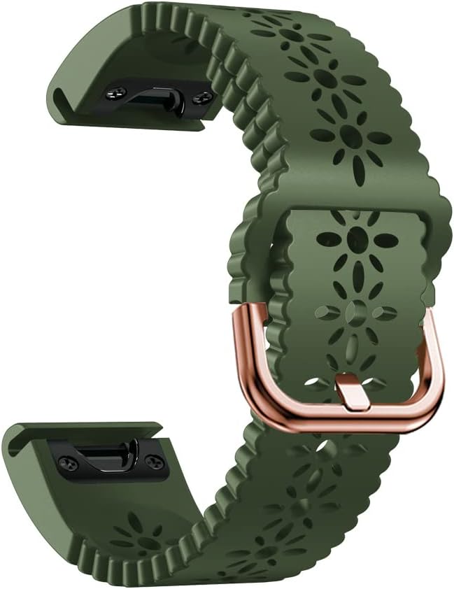 ZACLAY QuickFit Lace – Correa de reloj Wishbone de 0.787 in compatible con Garmin Fenix 7S 5S5S Plus, 6S6S Pro, D2 Delta S, Descent Mk2S – Correa de