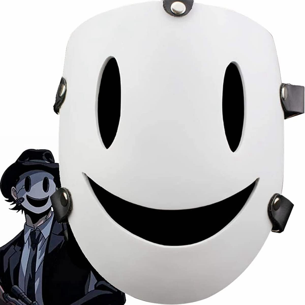 Máscara de invasión de talle alto, maquillaje de Halloween, baile, francotirador, sonreírsin boca, cara realiza accesorios de cosplay