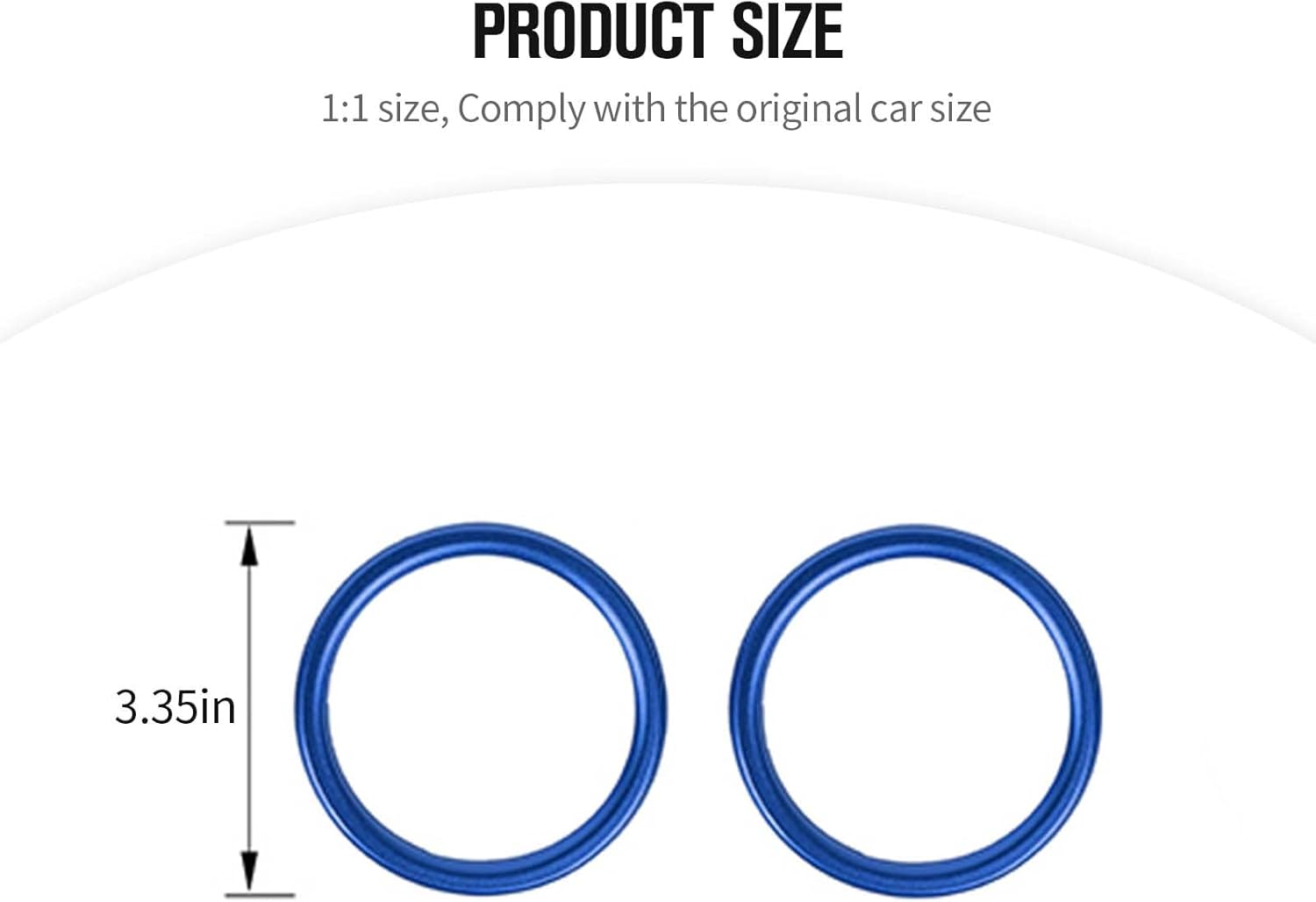 JeCar Anillo de ventilación de aire acondicionado para salpicadero, cubierta de salida de CA, accesorios interiores compatibles con Jeep Wrangler JL