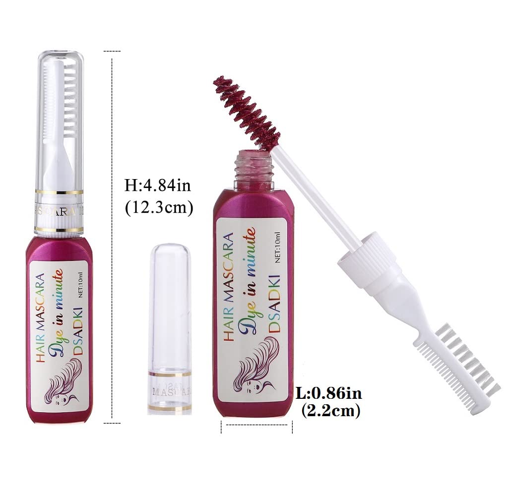 Rímel temporal para el cabello, lavable, tinte para el cabello, no tóxico, tinte instantáneo para tiza, para niñas y mujeres (gris plateado)