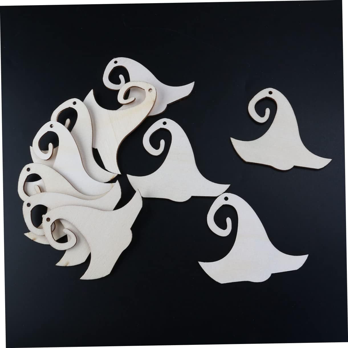 BESTOYARD 10 piezas de sombreros lisos sin terminar patrón de sombrero de mago colgante etiqueta de regalo adornos de Halloween decoración de