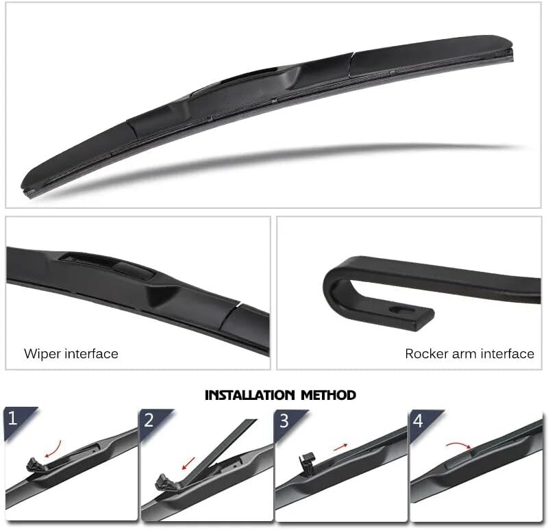 Wiper Car Wiper Blades Compatible with Peugeot Laguna Estate MK1 1993-2000 Windshield Windscreen Front Window Accessories 24″+18″ (Color  Right