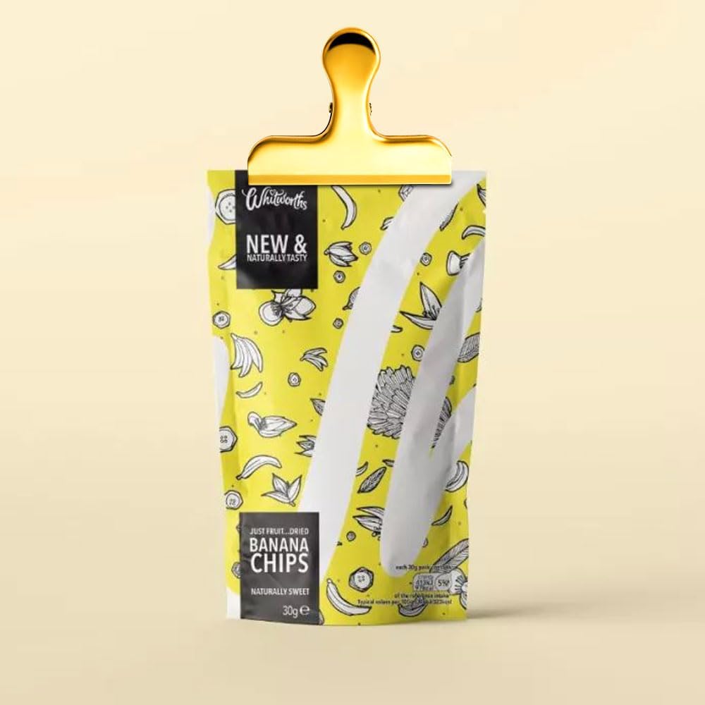 Clips para bolsa de chips, paquete de 8 clips grandes de acero inoxidable dorado para bolsa hermética, perfectos para cocina y oficina (paquete de 8