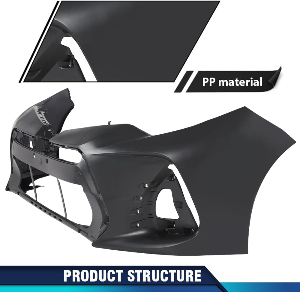 PIT66 Cubierta de parachoques delantero imprimada compatible con Toyota Corolla 2017-2019 (para modelos Sedan 4 puertas SE y XSE) TO1000424,