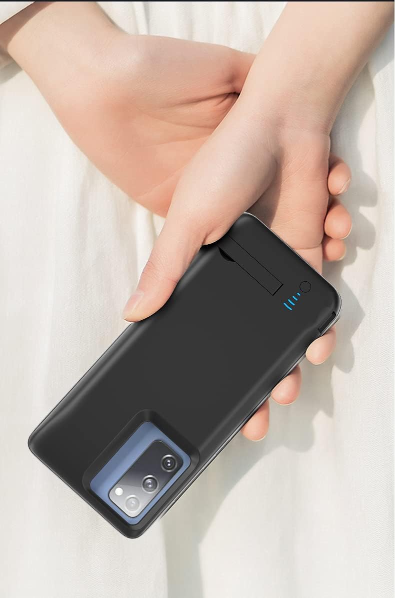 Funda de batería para Galaxy S20 FE, funda de cargador de batería de reserva externa de 5000 mAh para Samsung Galaxy S20 FE 5G, batería extendida