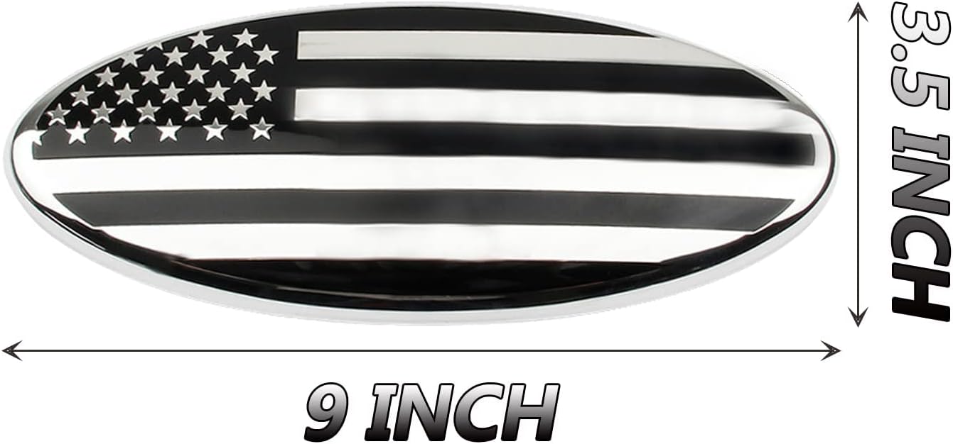 para Ford Emblem, emblema de parrilla delantera de 9 pulgadas para portón trasero para 04-14 F150, 11-14 Edge, 11-16 Explorer, 06-11 Ranger, 07-14