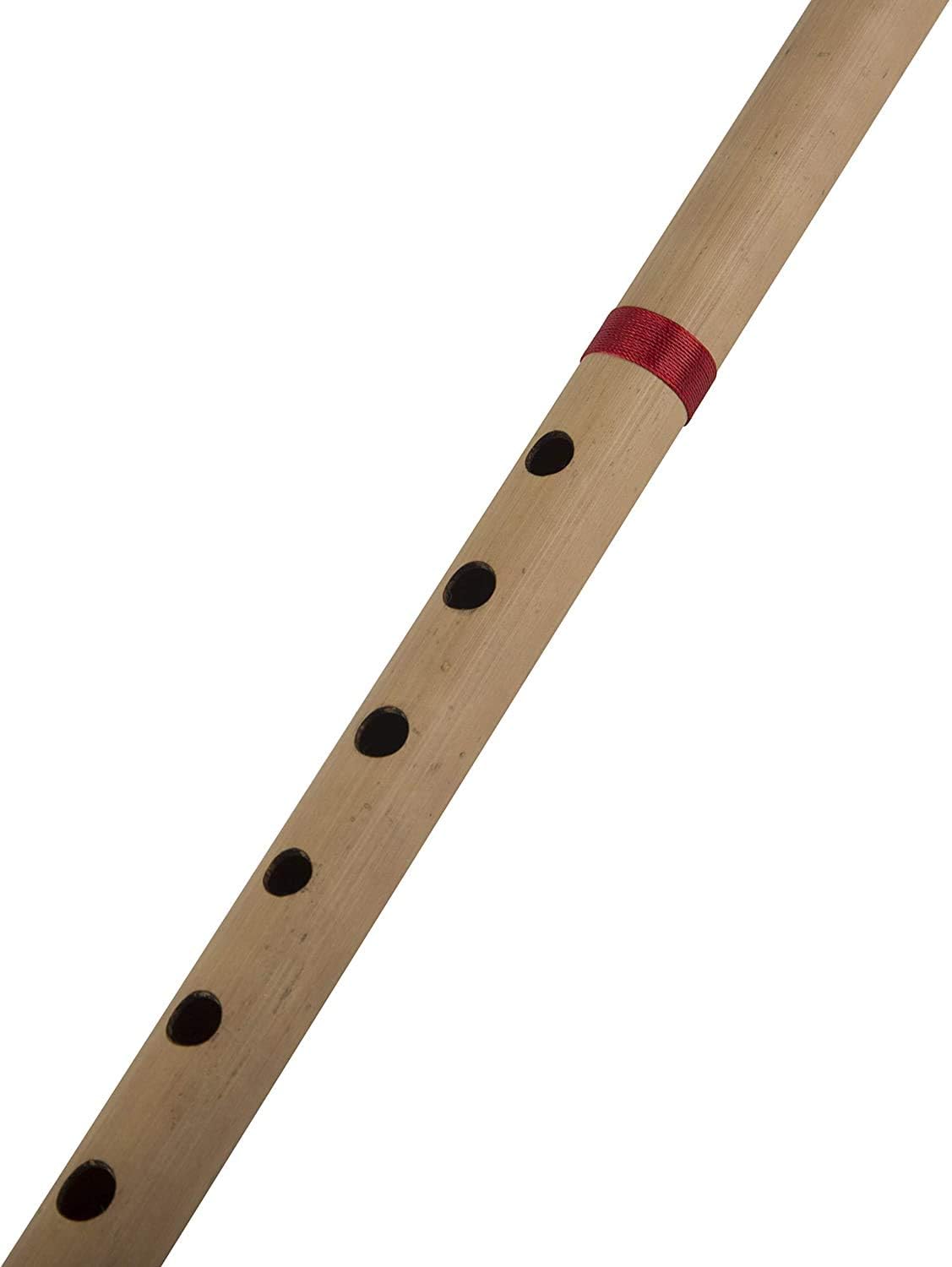 Flauta de bambú de madera india auténtica de 17 pulgadas en clave “A”, grabador de instrumentos musicales de viento de madera, Bansuri tradicional,