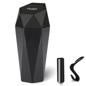 Teen Dream Basurero para automóvil con tapa, a prueba de fugas, con ganchos para asiento de automóvil y bolsas de basura, organizadores multiusos Teen Dream Basurero para automóvil con tapa, a prueba de fugas, con ganchos para asiento de automóvil y bolsas de basura, organizadores multiusos