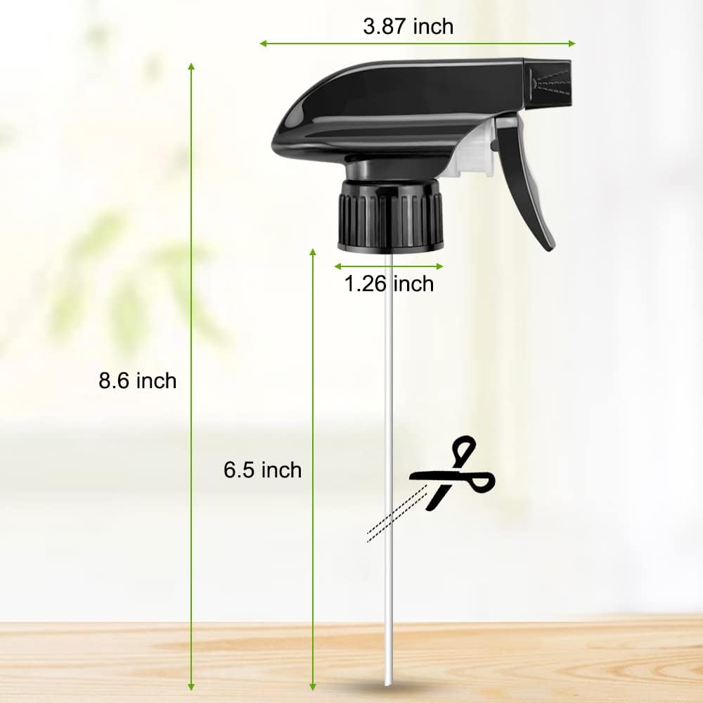 Paquete de 4 cabezales de boquilla de repuesto para botellas de plástico de vidrio de 8 oz16 onzas, apto para limpiadores de ventanas, aromaterapia,