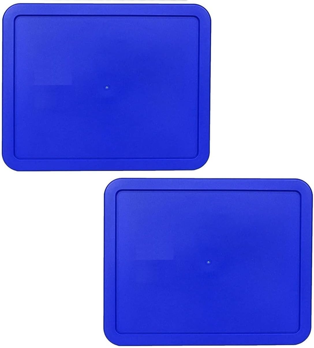 Tapas de repuesto azules para 6 tazas Pyrex 7211 y Klare Ware rectangulares (recipientes de vidrio no incluidos) aptos para microondas, congelador y