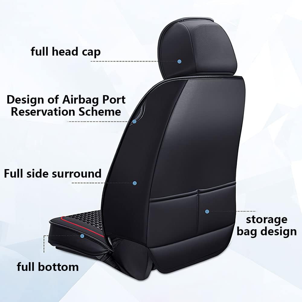 Funda de asiento de 5 asientos para Cadillac CTS 2002-2023, accesorios de fundas de asiento interiores (juego completonegro-gris)