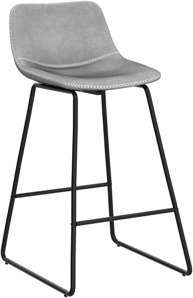 HeuGah Juego de 1 taburetes de bar con altura de mostrador, taburetes de bar modernos para isla de cocina, taburetes de bar de 26 pulgadas de altura