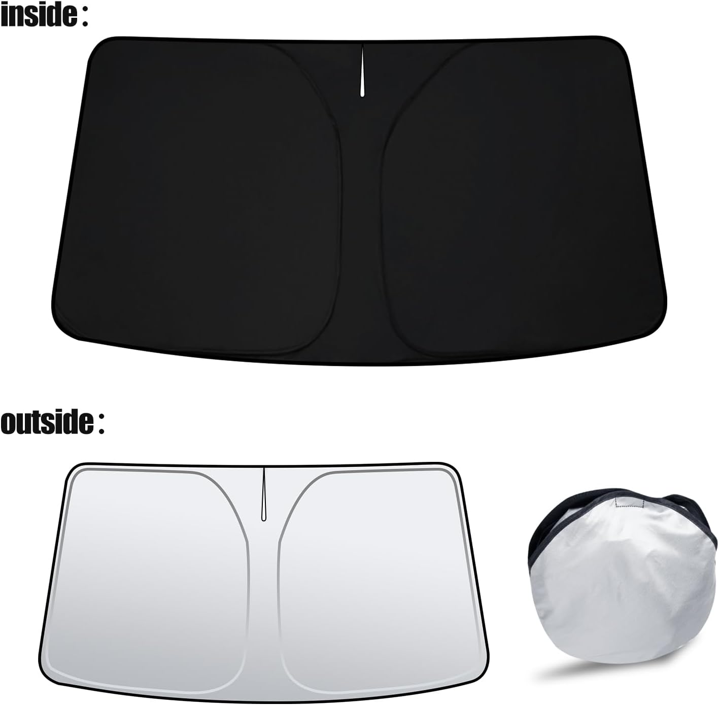 D-Lumina Winshield – Parasol para to-yota Tundra 2022 2023 2024 2025, protector solar frontal plegable bloquea los rayos UV, parasol para ventana de