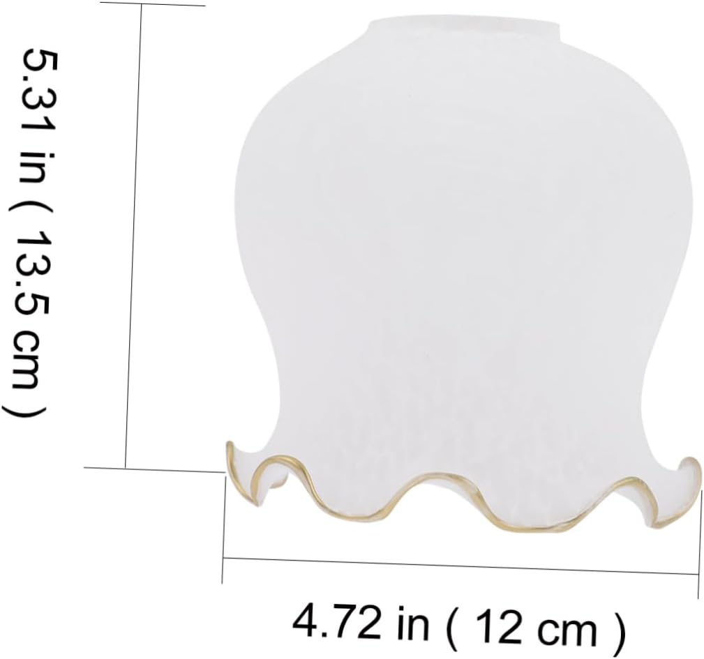 DOITOOL Pantalla de cristal para lámpara de mesa, cubierta de pantalla de vidrio esmerilado, pantalla de vidrio de repuesto, pantalla decorativa,