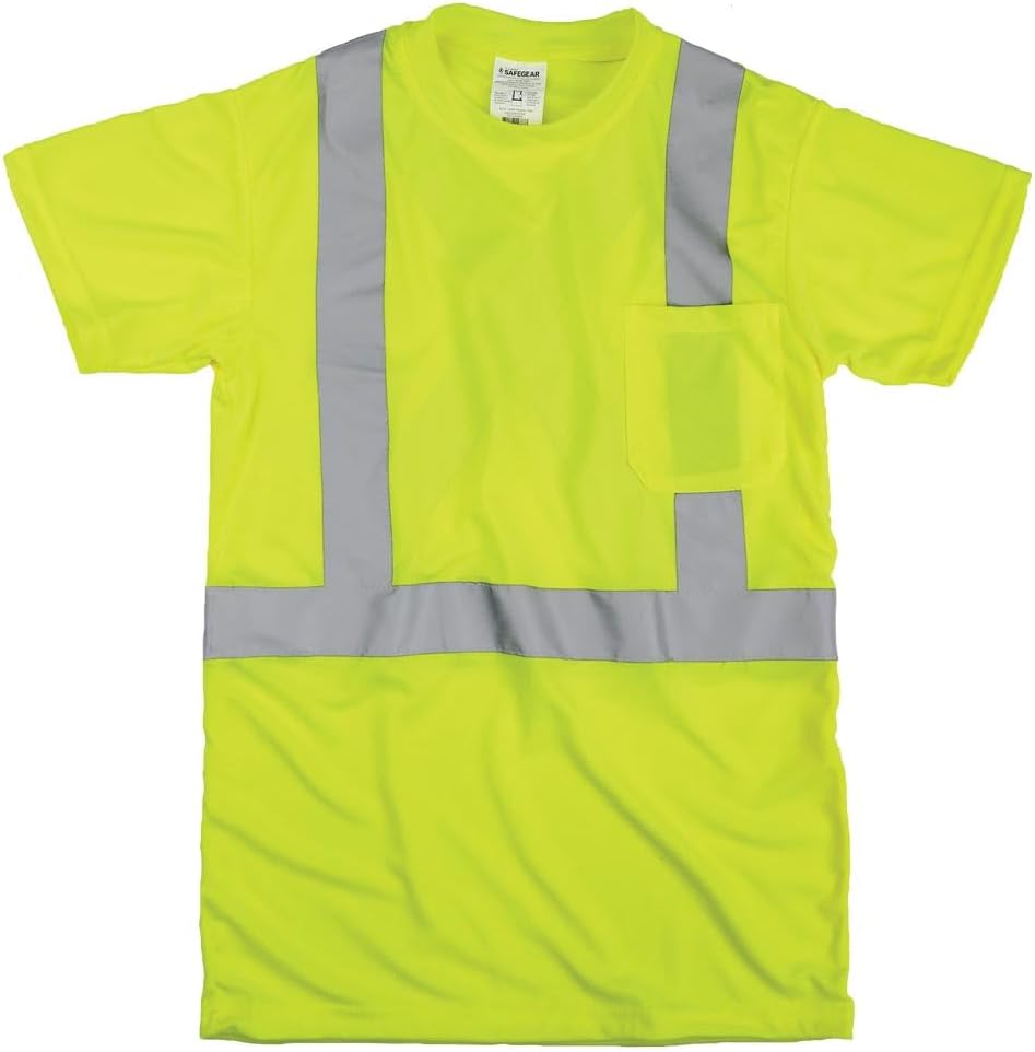 J. J. Keller SAFEGEAR – Camiseta de alta visibilidad – Tipo R Clase 2, compatible con CSA Z96-15