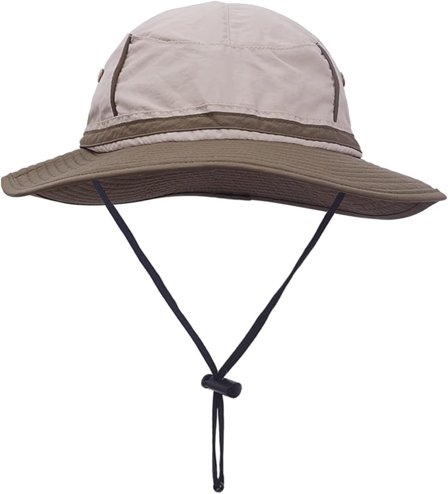 Sombreros de safari impermeables  Gorra de protección solar de ala ancha  Sombrero de cubo Explorer Jungle Bush para senderismo al aire libre Pesca