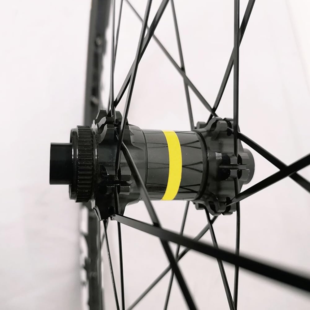 Juego de ruedas para bicicletas, 2627.529 pulgadas, freno de disco central, eje pasante, rueda de bicicleta de montaña, aleación de aluminio, borde