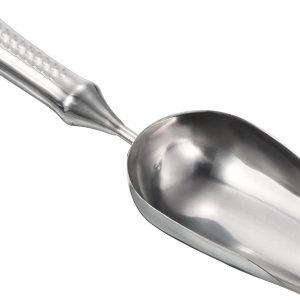 PATIKIL Cuchara suelta para tierra de jardín de 13 pulgadas, cuchara de hielo de mano de acero inoxidable, antideslizante, gran capacidad, PATIKIL Cuchara suelta para tierra de jardín de 13 pulgadas, cuchara de hielo de mano de acero inoxidable, antideslizante, gran capacidad,