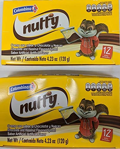Nucita Colombina Nutty 12 Unidades Pack 5.9 Oz (168 Grs) 12 Unidades – 2 PACK