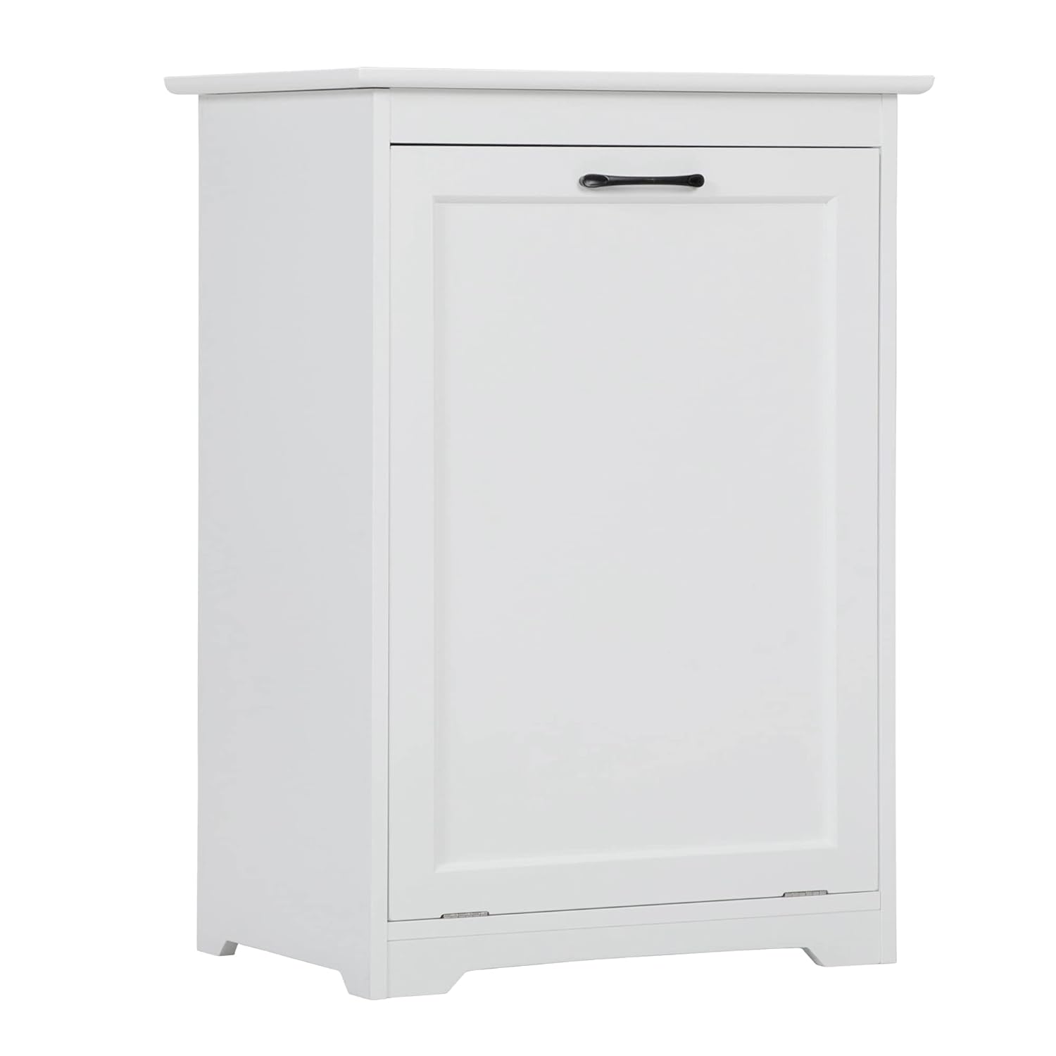Armario de basura con ángulos inclinados ajustables, soporte de cubo de basura de cocina para cocina, sala de estar y balcón, color blanco