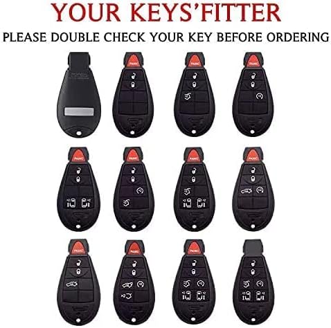 Funda protectora suave para llavero de Dodge, funda protectora suave con llavero de cuero, apta para llave de control remoto Grand Caravan Charger