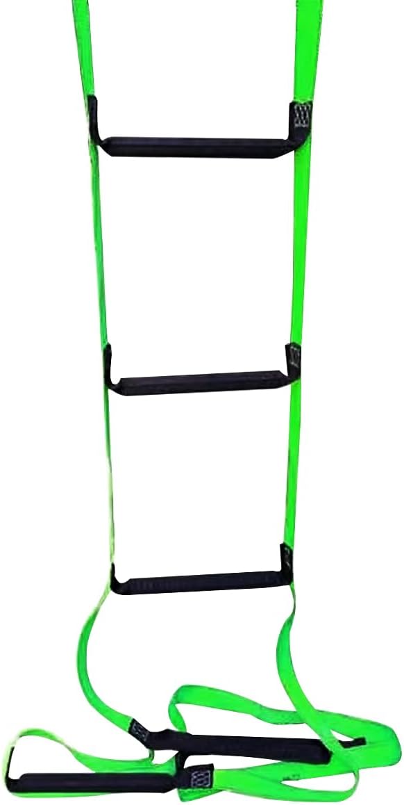 CRAYZA Escalera de emergencia para escapar de incendios, escalera portátil de cuerda de seguridad de 9.8 pies con 2 ganchos para el hogar, multiusos