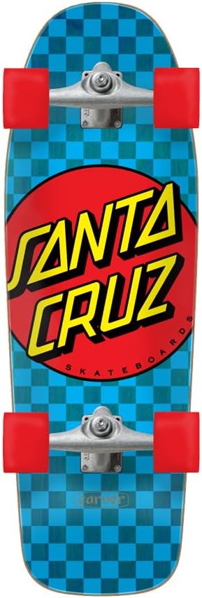 Santa Cruz Classic Dot Check Carver – Patín de surf preconstruido completo