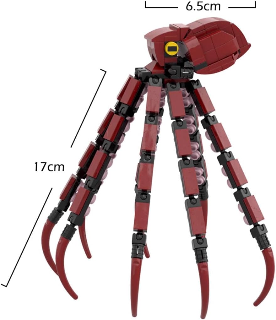 Aetheria MOC – Juego de construcción de pulpo, criatura marina profunda, pulpo, bloques de construcción, adorno creativo, juguete para niños y