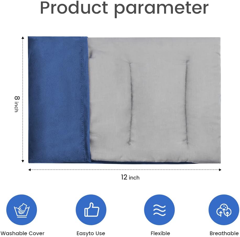 Almohadilla térmica para microondas con funda lavable, 8 x 12 pulgadas, almohadilla térmica multiusos para microondas para cuello y hombros, bolsa