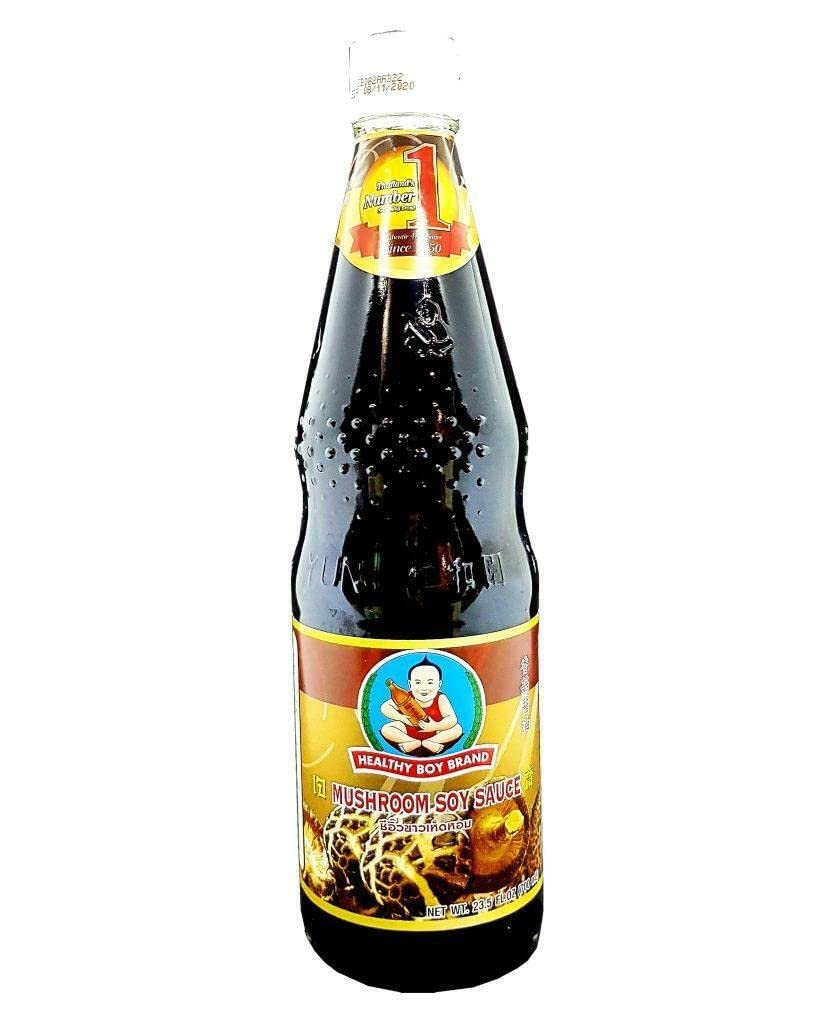 Healthy Boy Brand Salsa de soja de hongos, 23.5 onzas