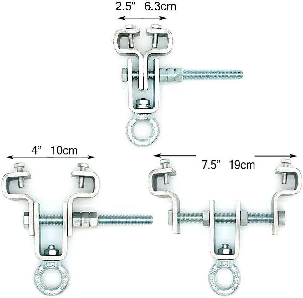 Percha de bolsa pesada I-Beam Abrazadera de viga de acero para bolsa pesada. Adecuado para vigas en I con ancho inferior 2.5 “2.5 in7.5” 7.5 in