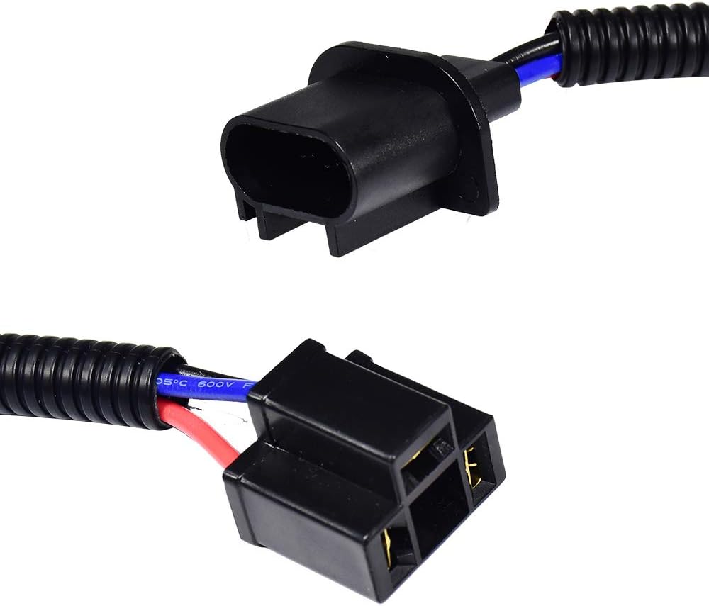 HUIQIAODS Adaptador de extensión H13 9008 a H4 9003, arnés de cableado, conectores de conectores de conversión de faros delanteros para Jeep