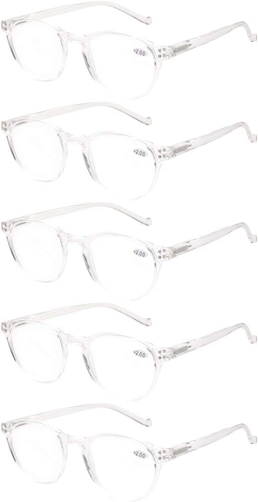 NORPERWIS – Lentes de lectura, con ajuste estándar de bisagras para lectores, para hombres o mujeres, 5 pares