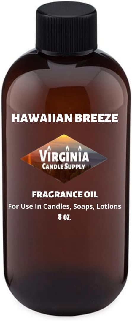 Hawaiian Breeze Aceite de fragancia (nuestra versión de la marca) (botella de 8 onzas) para fabricación de velas, fabricación de jabón, fabricación